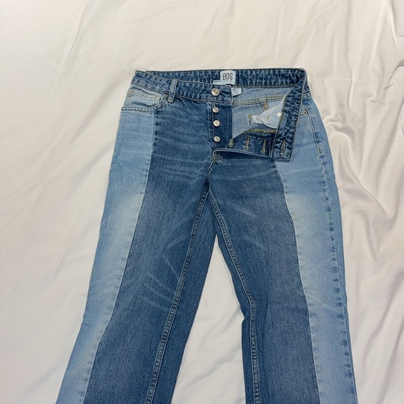 Urban Outfitters BDG Two Toned Raw Hem Jessye Straight Leg Jeans - Picture 4 of 4